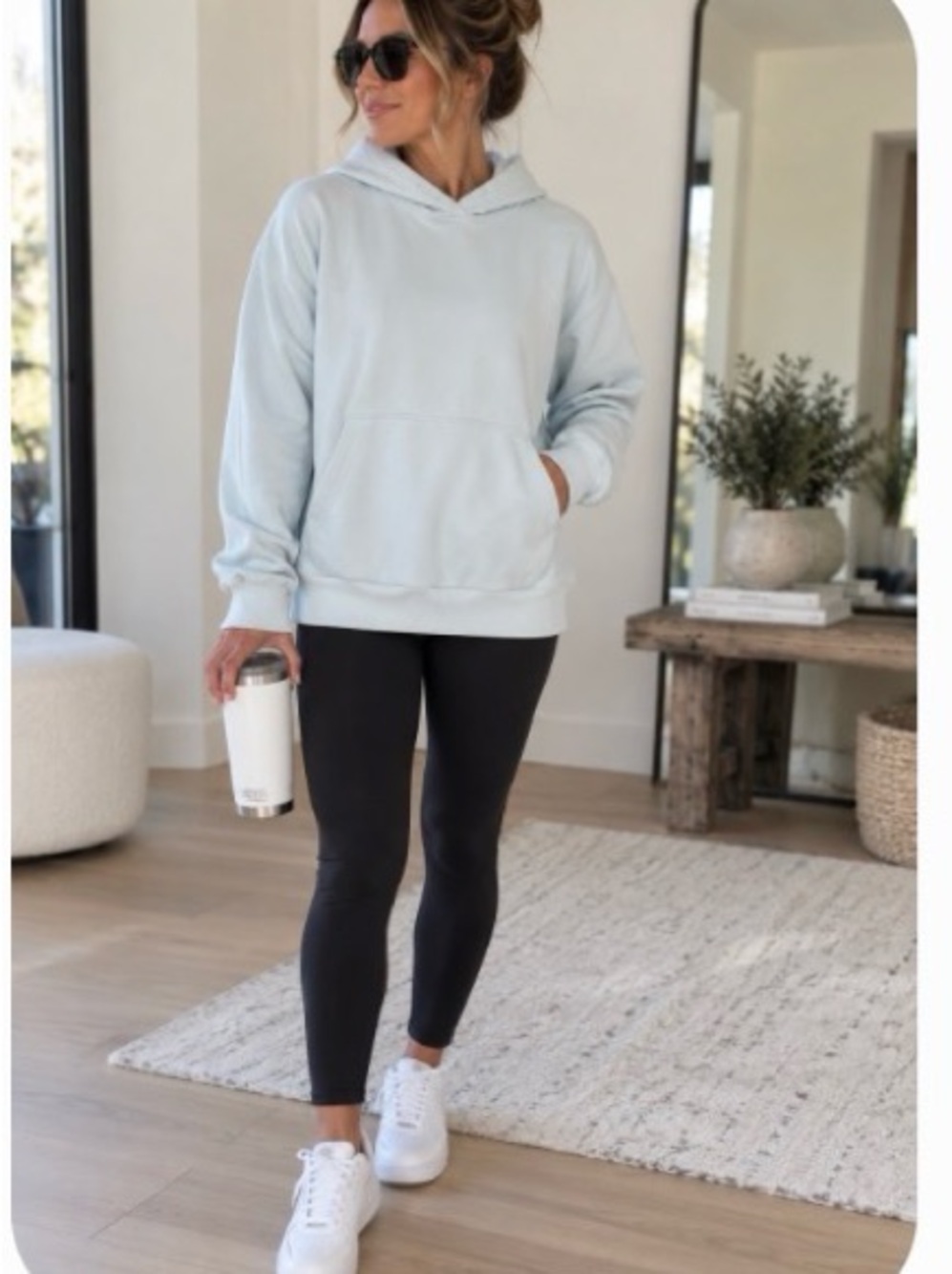 lululemon athletica Light Blue Hooded Pullover Sweatshirt